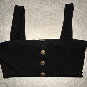 ZARA Black Crop Top | large